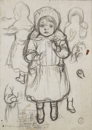 Sketch for “Young Girl with a Hen”