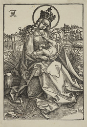 芝の生えたベンチに座る聖母子|ハンス・バルドゥング・グリーン |所蔵