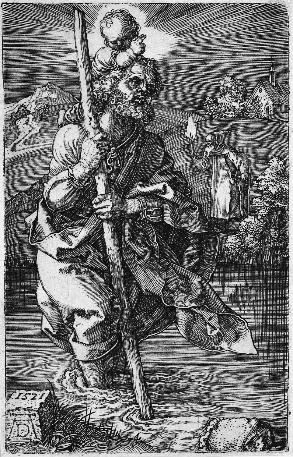 右向きの聖クリストフォロスアルブレヒト・デューラー 所蔵作品検索｜国立西洋美術館