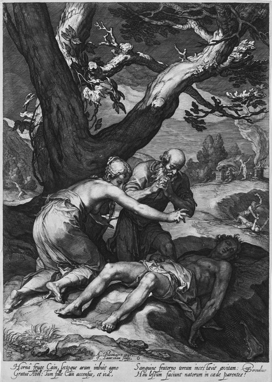 アダムとエヴァの物語』：アベルの死を嘆くアダムとエヴァ|アブラハム